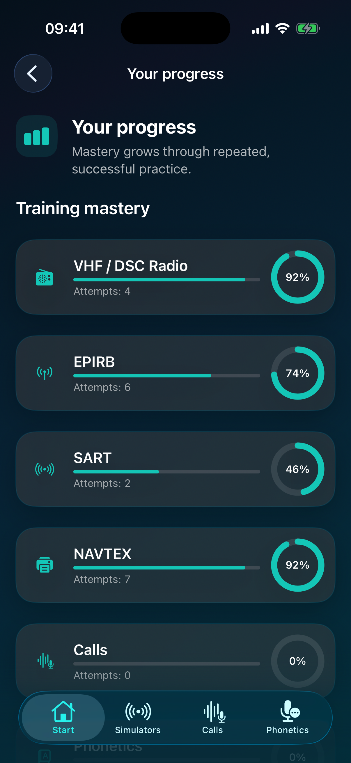 Marine Radio Simulator — progress